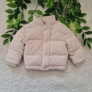 Toddler Girl Cream Puffer Jacket (2T)